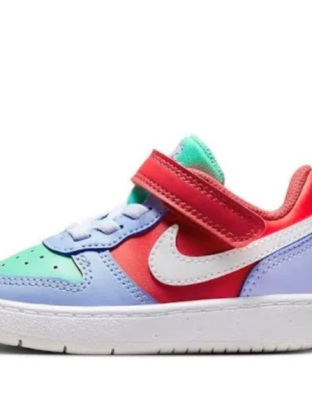 Nike Kids Low-Top Sneaker in Red, Mint, Lavender & White